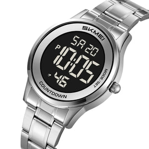 SKMEI 2425 Round Digital Countdown Watch - silver/black image 0