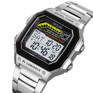 Skmei 2307 – Digital Sports Watch – Silver/Steel image 3