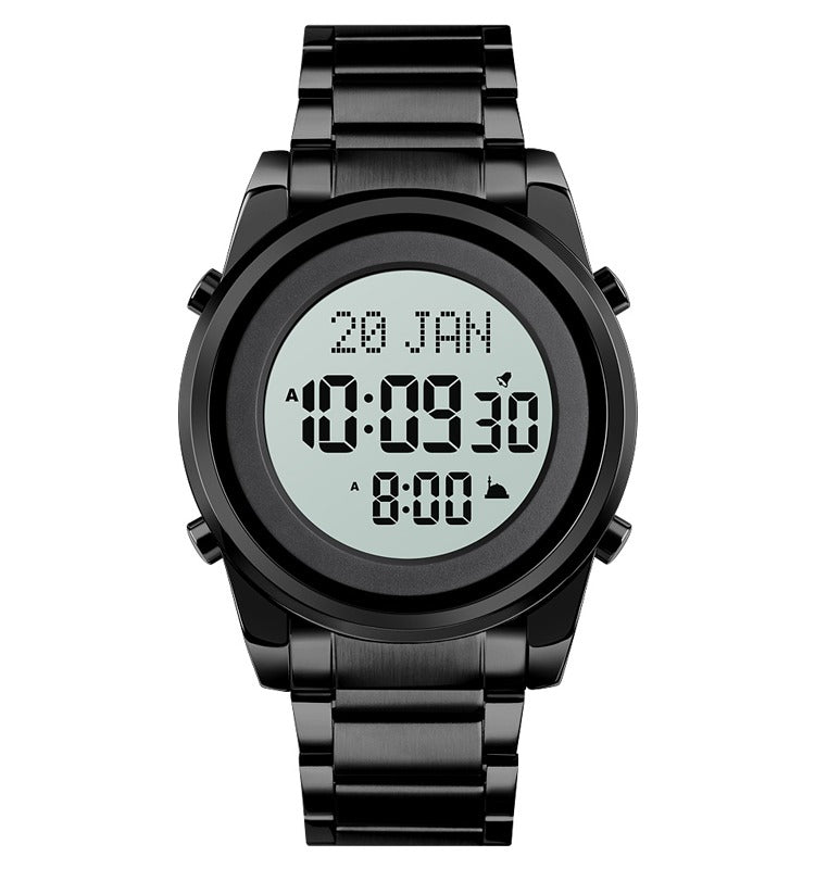 SKMEI - 1734 - Qibla Azan Time Reminder Prayer Watch - black image 0
