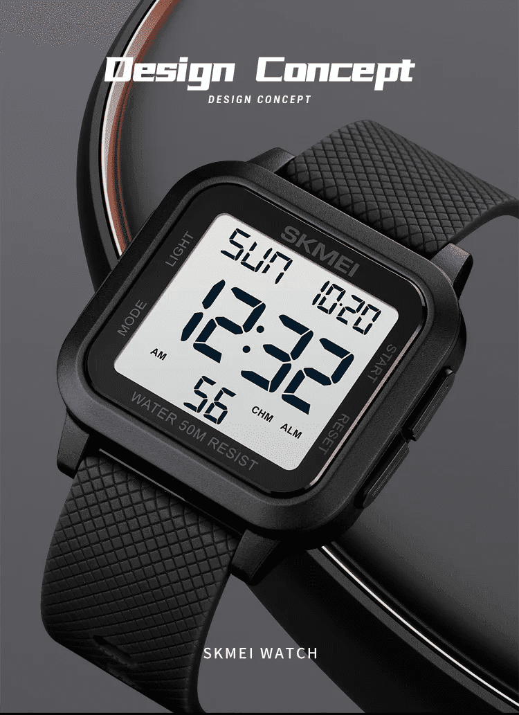 Skmei - 1894 - Digital Watch Waterproof - Black/white image 1