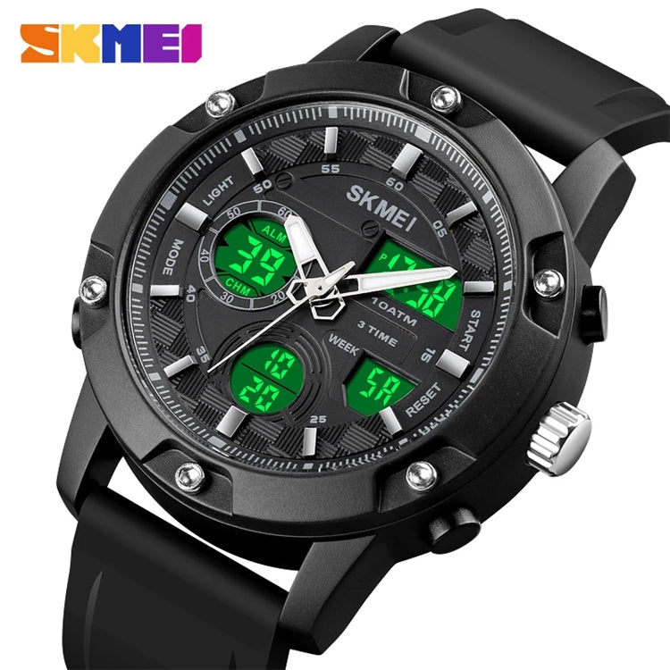 SKMEI - 1757 - Analog Digital Waterproof Quartz Movement Watch - black/white image 1