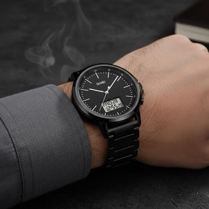 Skmei - 1652 (Chain) - Multifunctional Waterproof - Black/White-Steel image 3