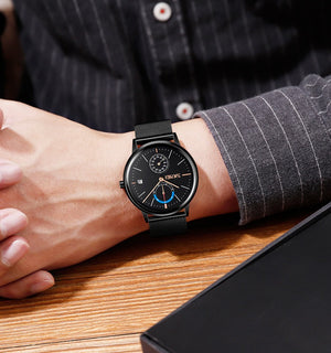 SKMEI - 9182 - Premium Minimalist Mesh Watch - black image 2