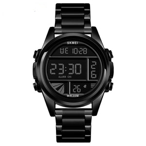 SKMEI - 1448 - Digital Sports Stainless Steel Waterproof Watch - Black image 0