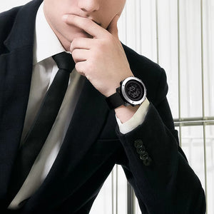 SKMEI - 1416 - High Quality Luxury Watch - Black-Steel image 2