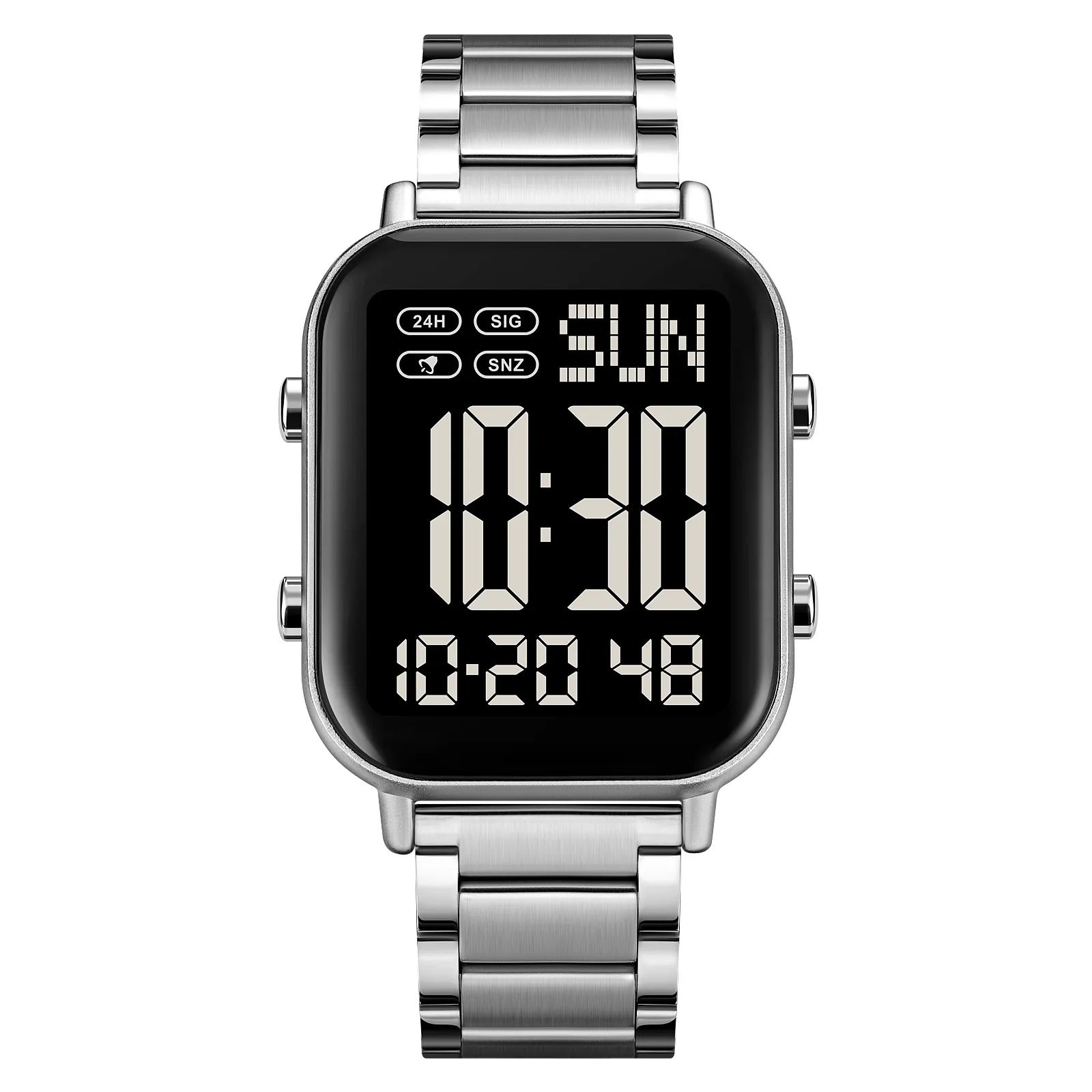 Skmei – 2259 – Digital Steel Watch – Silver/Black image 0