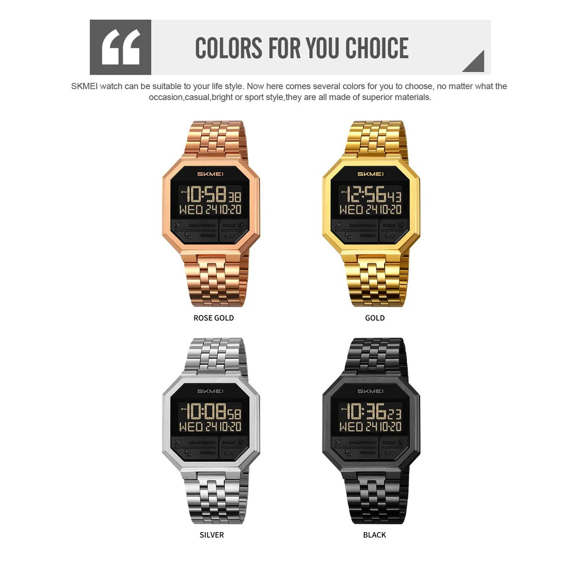 Skmei - 2350 - Digital MultifunctionalSports Watch with Dual Time - Black image 1