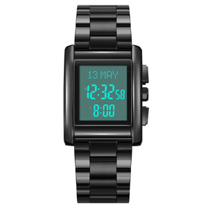 SKMEI 2092 - Qibla Azan Time Reminder Prayer Watch - black image 2