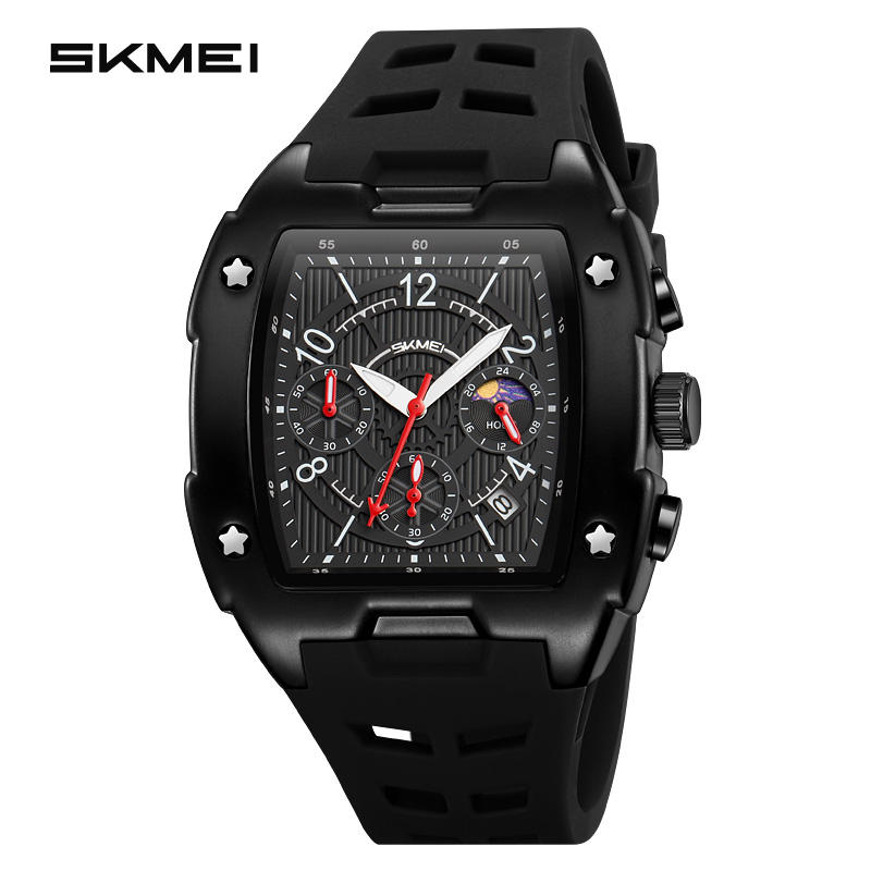 SKMEI - 9345 - Multifunctional Chronograph Quartz Watch - black image 1