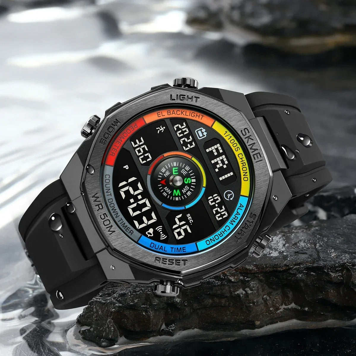 Skmei - 2209 - Digital Step Count Pedometer Watch - colorful/black image 0