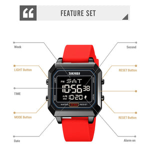 Skmei - 2150 - Digital Electronic Sports Watch - black/red image 2
