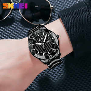 Skmei - 9293 - Premium Steel Quartz Performance Watch - black/black image 2