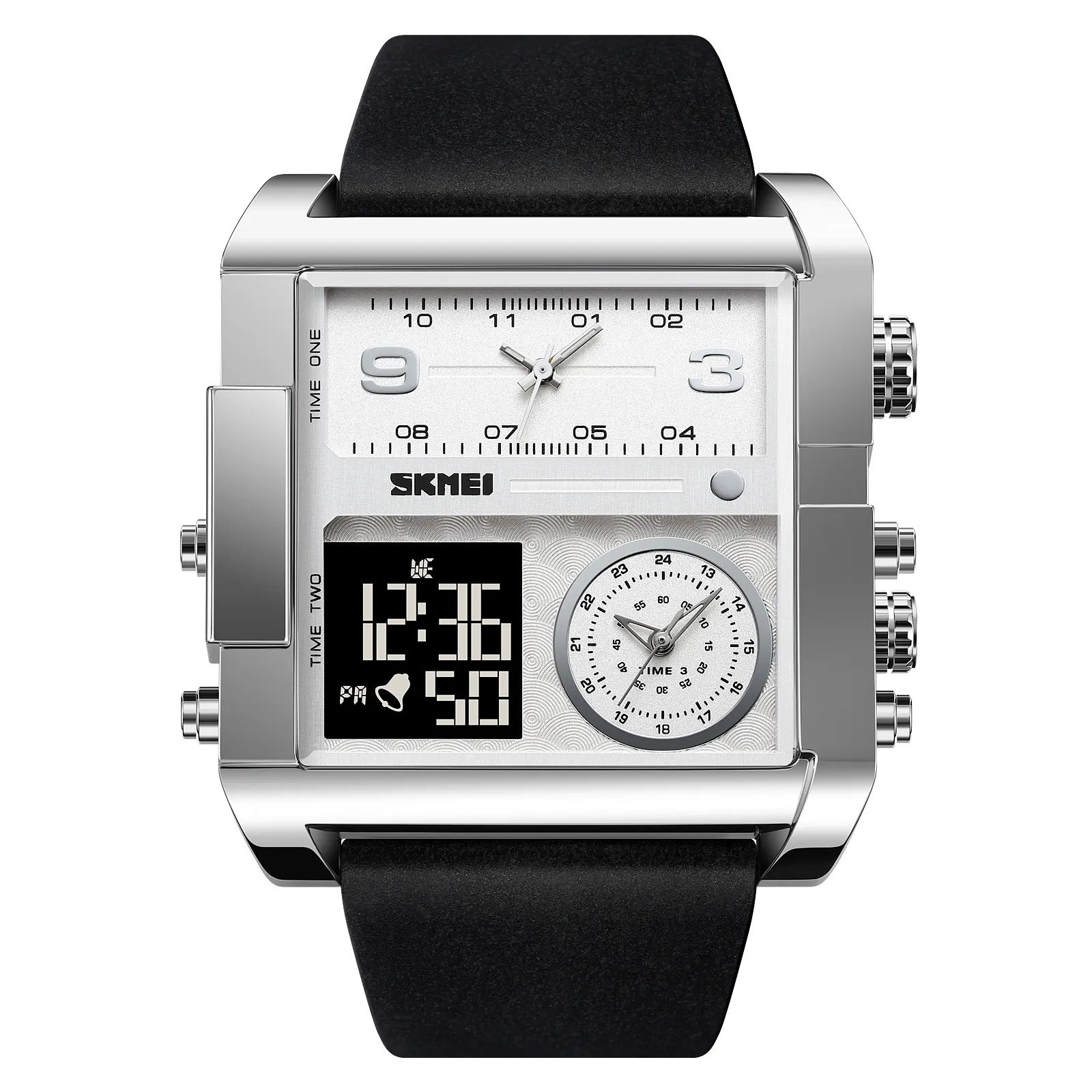 Skmei - 2020 - Dual Display Watch - Silver/Black/Black image 0