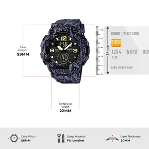 Skmei - 1637 - Warrior Dual Display Watch - Grey/Black image 4