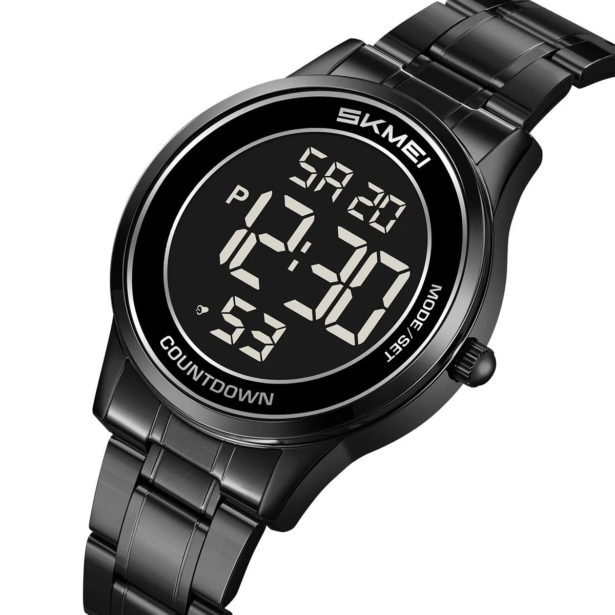 SKMEI 2425 Round Digital Countdown Watch - black/black image 0