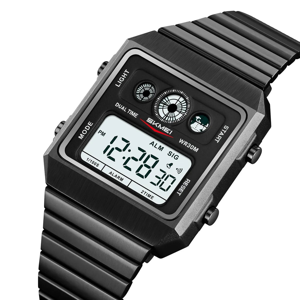SKMEI - 2450 - Classic Retro Digital Watch - Black image 0