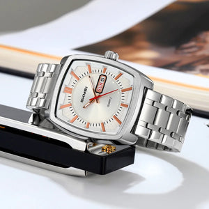 SKMEI - 9354 - Business Analog Quartz Watch - Silver image 1
