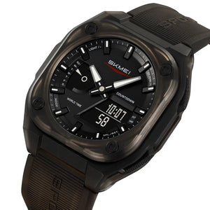 Skmei - 2328 - World Master Dual Display Watch - Black/Transparent image 2