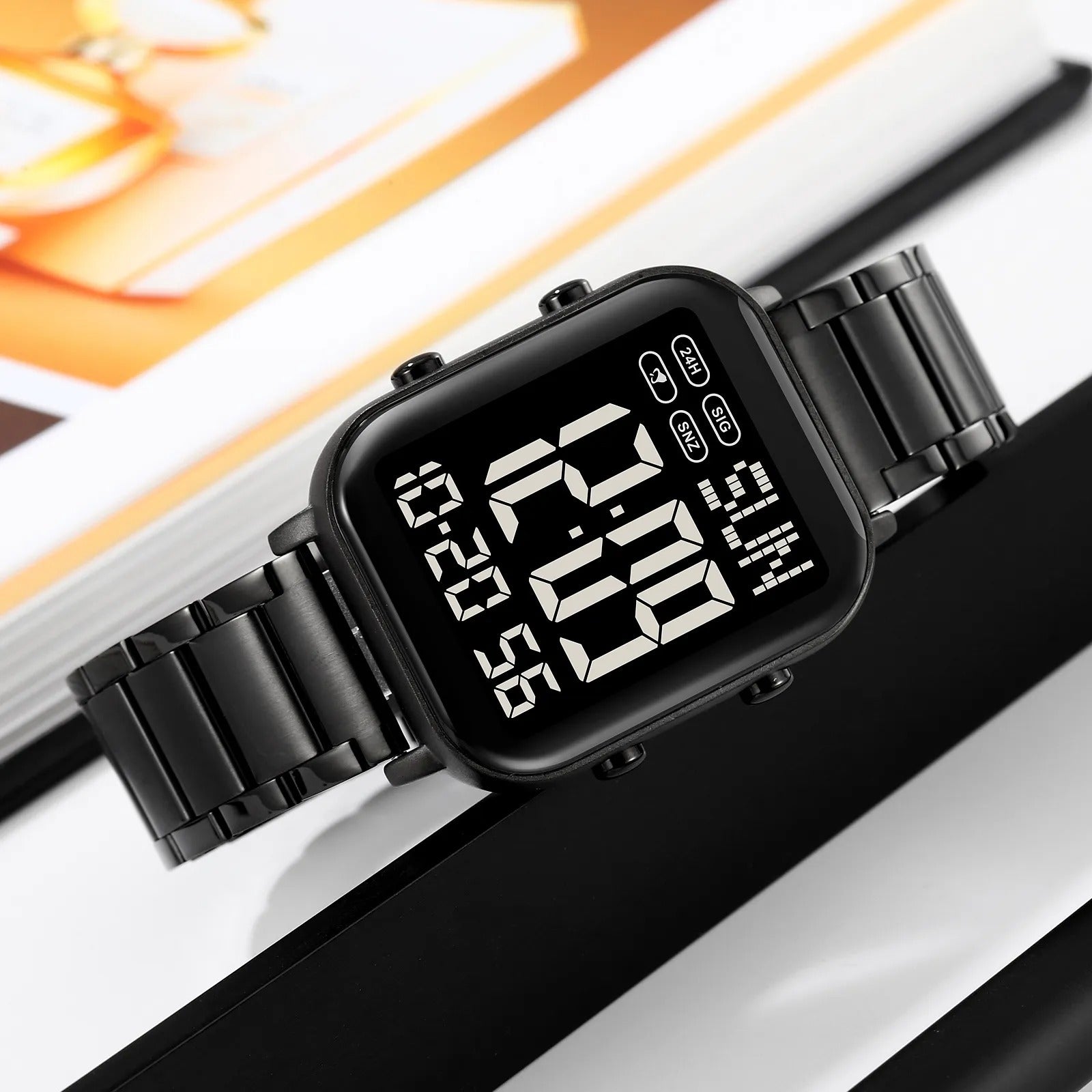 Skmei – 2259 – Digital Steel Watch – Black/Black image 1