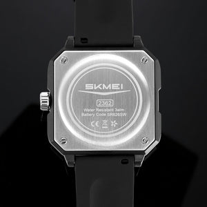 Skmei 2362 Trendy Wheel Spinner Quartz Silicon Strap - Black image 5