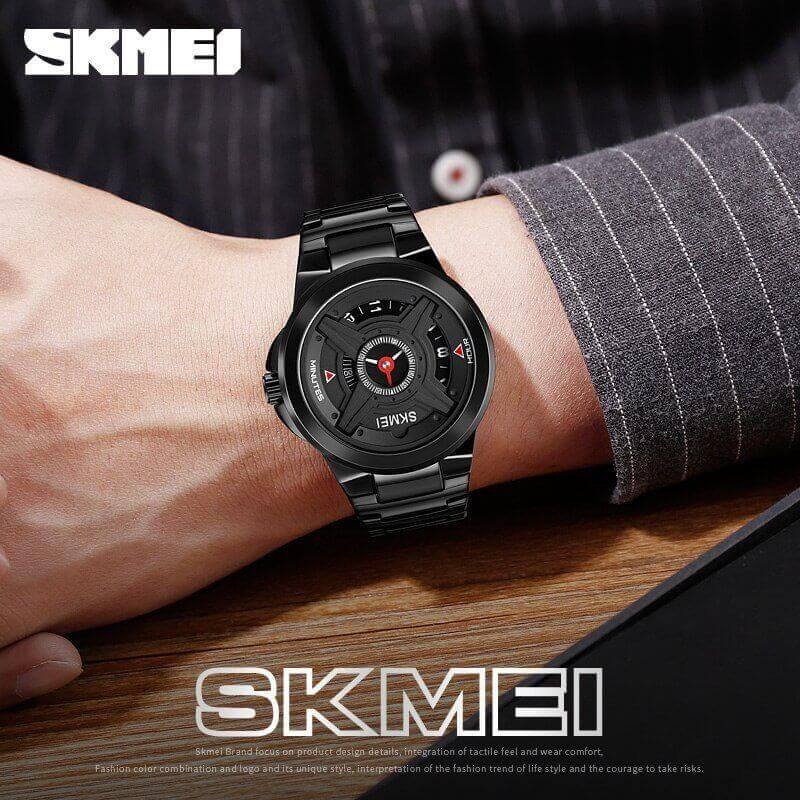 SKMEI - 1699 - Special Dial Quartz Wrist Watch - black image 2