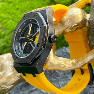 SKMEI - 2359 - Rotating Wheel Sports Edition Watch - yellow-silical gel image 4