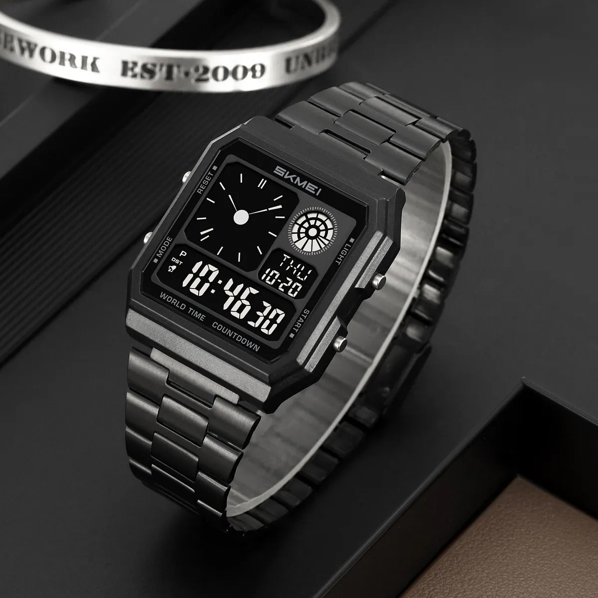 Skmei - 2353 - Digital World Electronic Watch - black/black image 1