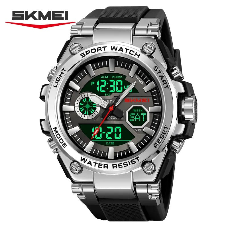 SKMEI - 2417 - High Quality Luxury Watch - Silver/Black image 0