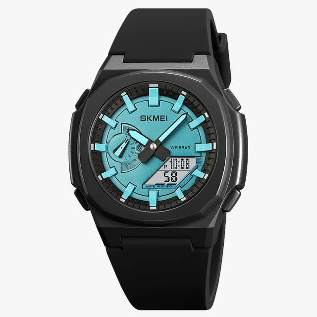 Skmei - 2091 - Digital Analog - Black/LighBlue-White image 1
