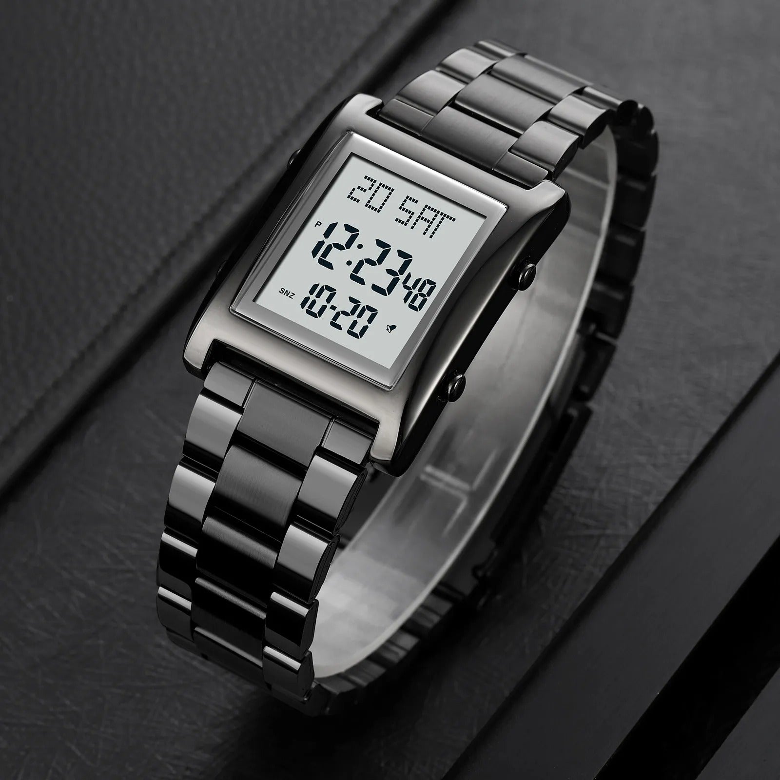 SKMEI 1812 Compact Square Digital Watch – Black/White image 1