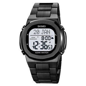 SKMEI - 2036 - Qibla Azan Time Reminder Prayer Watch - Black/white image 0