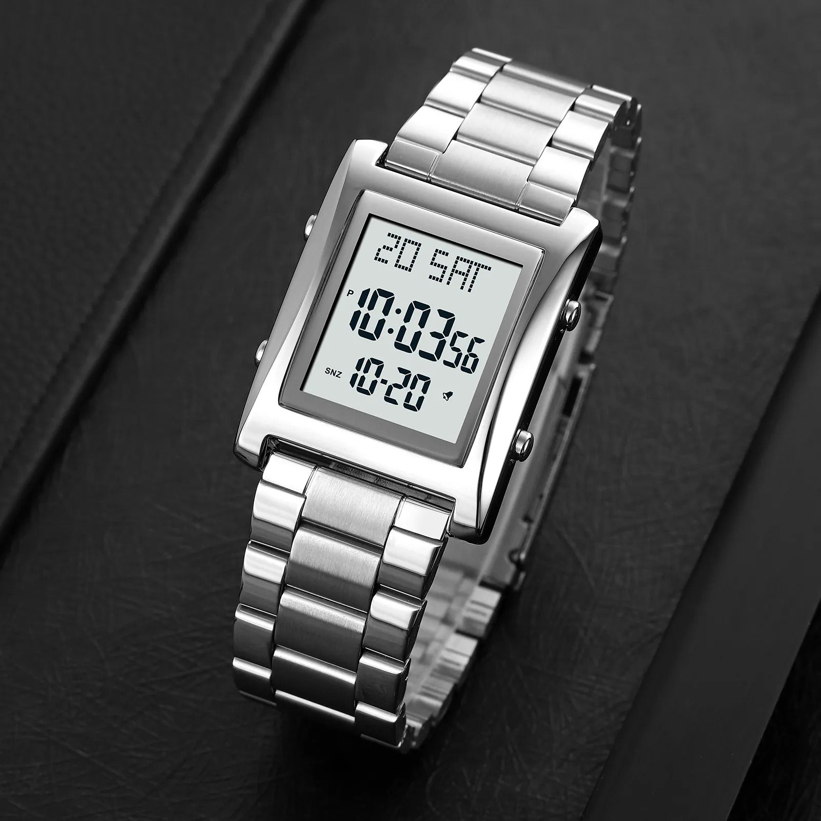 SKMEI 1812 Compact Square Digital Watch – Silver image 1