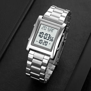 SKMEI 1812 Compact Square Digital Watch – Silver image 1