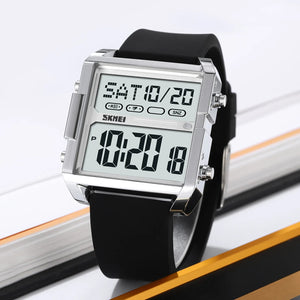 SKMEI 2246 Modern Square Digital Watch - silver/black