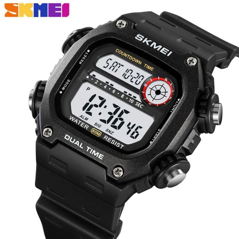 Skmei - 2126 - Luminous 50m Waterproof Mutifunctional - Black/White image 1