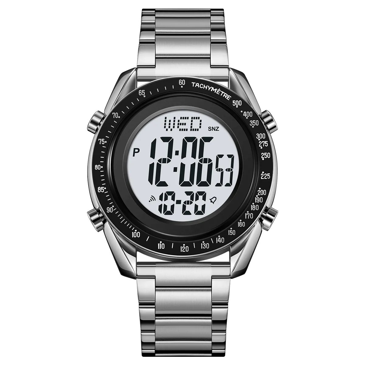 Skmei - 2145 - Smart Digital Features Watch - Silver/Black image 0