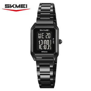 SKMEI - 2493 - Women Digital Stainless Steel Watch - black/black image 1