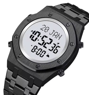 SKMEI - 2043 - Qibla Azan Time Reminder Prayer Watch - black/white image 0