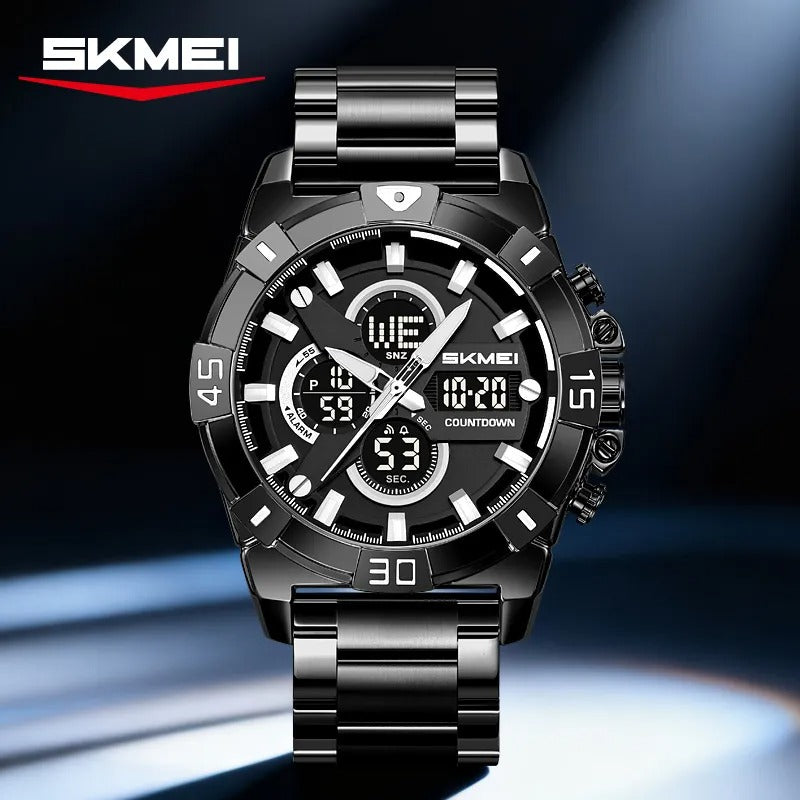 SKMEI 2593 Heavy Duty Digital Chronograph Sports Watch - black image 1