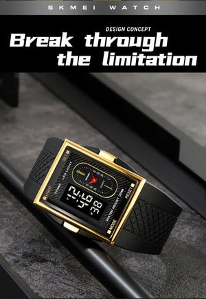 Skmei - 2213 - Digital Sport Watch - Gold/Black image 1