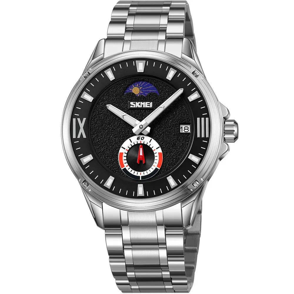 SKMEI - 9326 - High Quality Luxury Watch - silver-black image 1