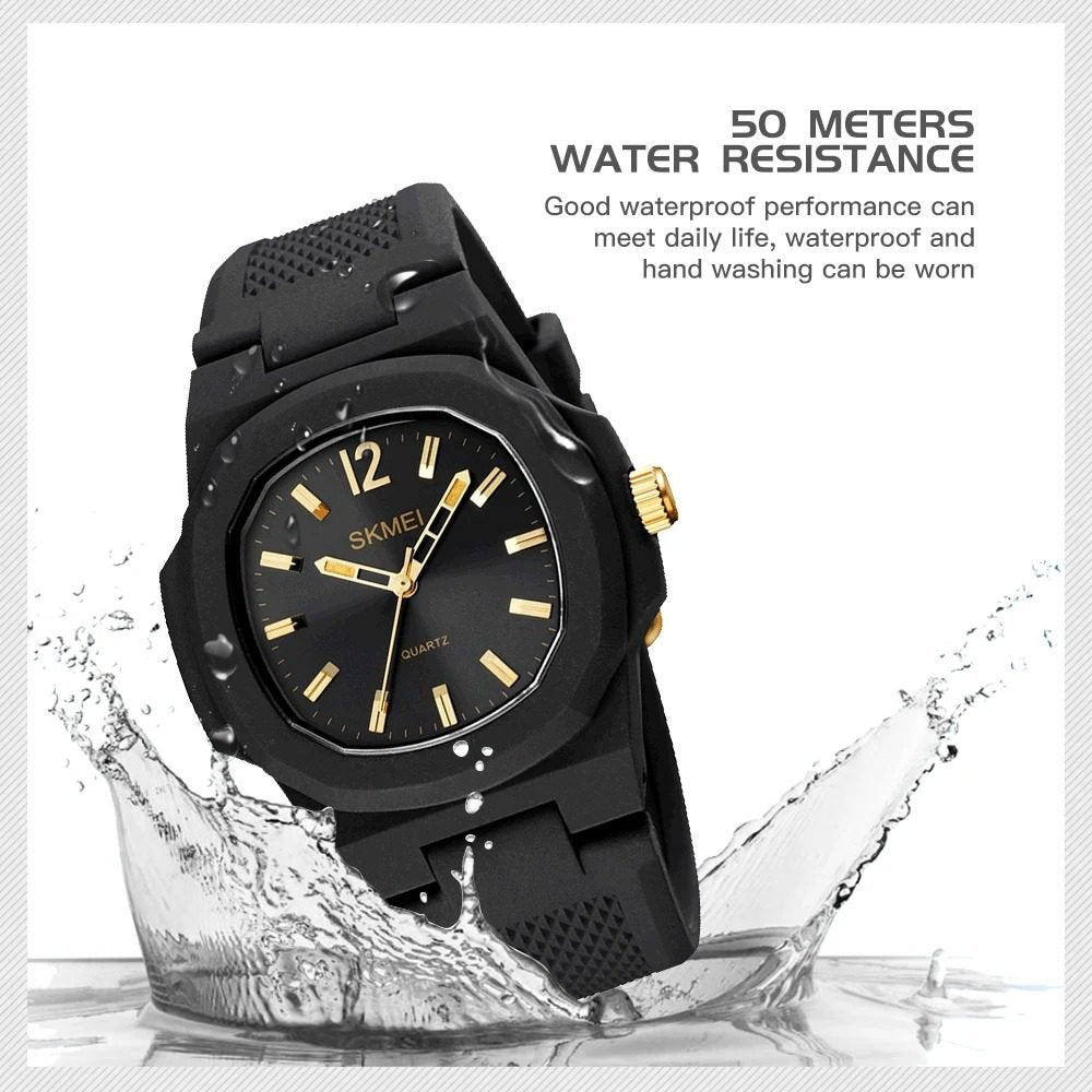 Skmei - 1717 - Quartz Sports Waterproof - Golden image 1