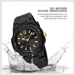 Skmei - 1717 - Quartz Sports Waterproof - Golden image 1