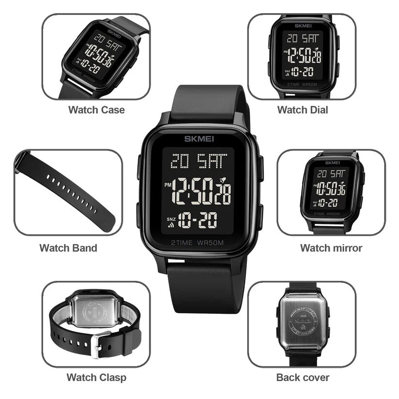 SKMEI - 1858 - High Quality Luxury Watch - Black image 1