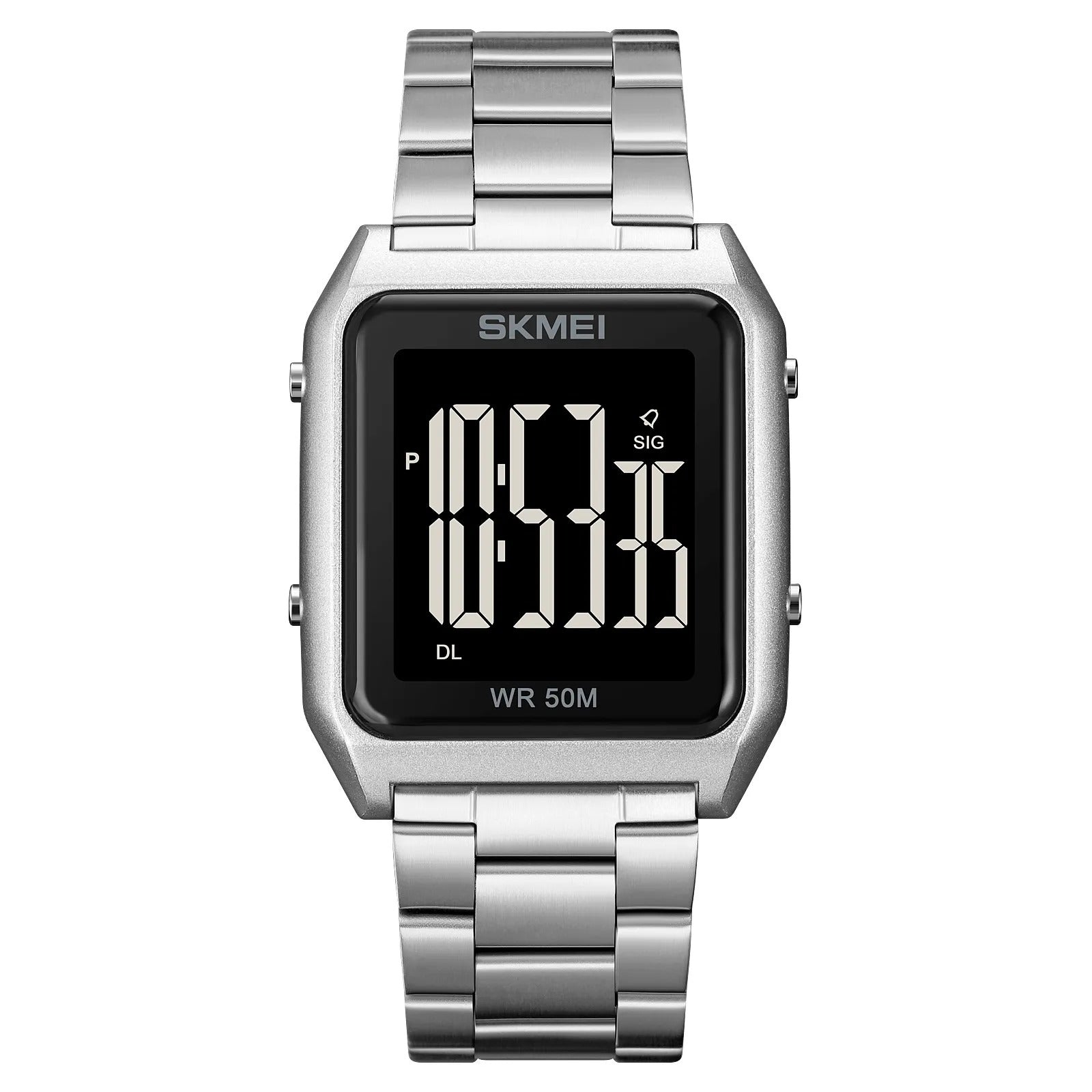Skmei – 1879 – Digital Stainless Steel Watch – Silver image 0