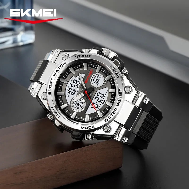 SKMEI - 2417 - High Quality Luxury Watch - Silver/White image 2