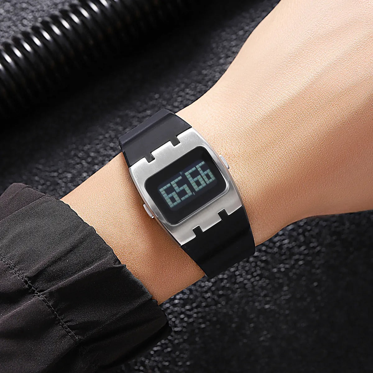 SKMEI 2415 Compact Digital Silicone Strap Watch - silver image 2