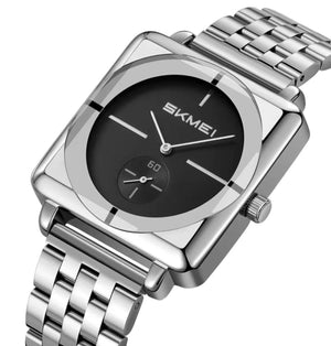 SKMEI 2413 Minimal Elegant Square Design - Silver/Black
