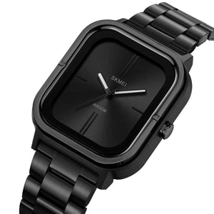SKMEI 2275 Minimal Square Analog Watch - Black