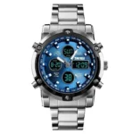 Skmei - 1389 - Dual Display Waterproof Watch - Silver/Blue - Image 3